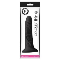 Colours Pleasures Thin Dildo-Black 5
